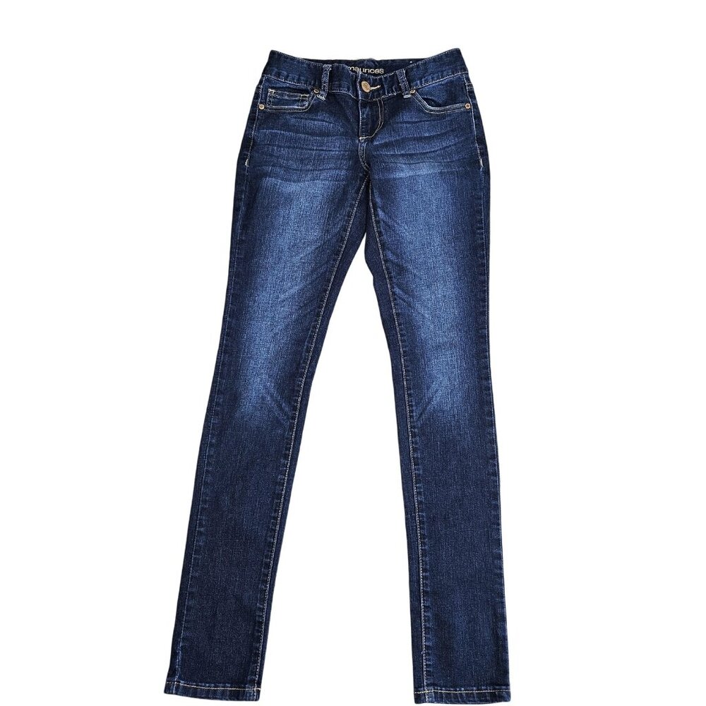 Maurices Jeans Womens XS Regular Blue Dark Wash Skinny Stretch Denim Pants